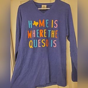 Navy Blue Long Sleeved M Graphic Tee